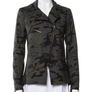 Veronica Beard Green Camouflage Dickey Jacket